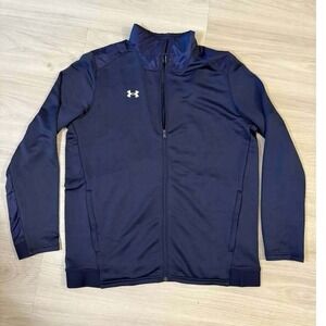 Under Armour Men Navy Blue Quarter Zip Track Jacket XL